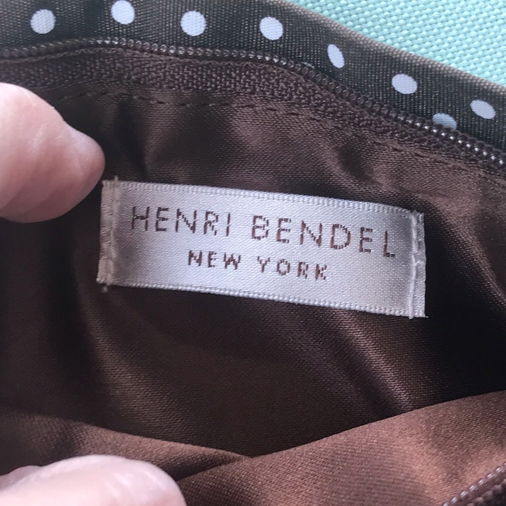 Extremely hard to find Henri Bendle Brown Satin material Wristlet, NWOT’s